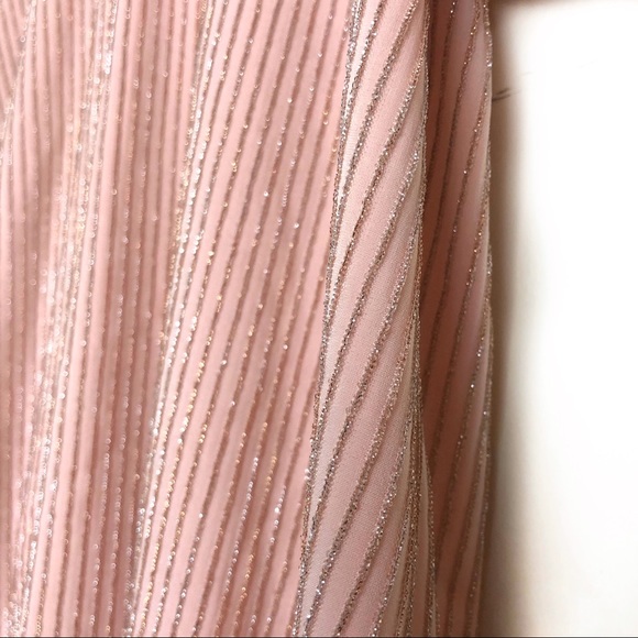 NWT Anthro W5 Metallic Pink Ruffle Sleeve Top - Picture 7 of 8